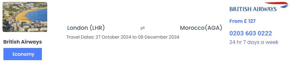 London to Agadir Flights