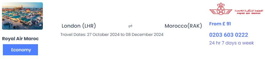 London to Marrakesh Flights